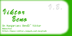 viktor beno business card